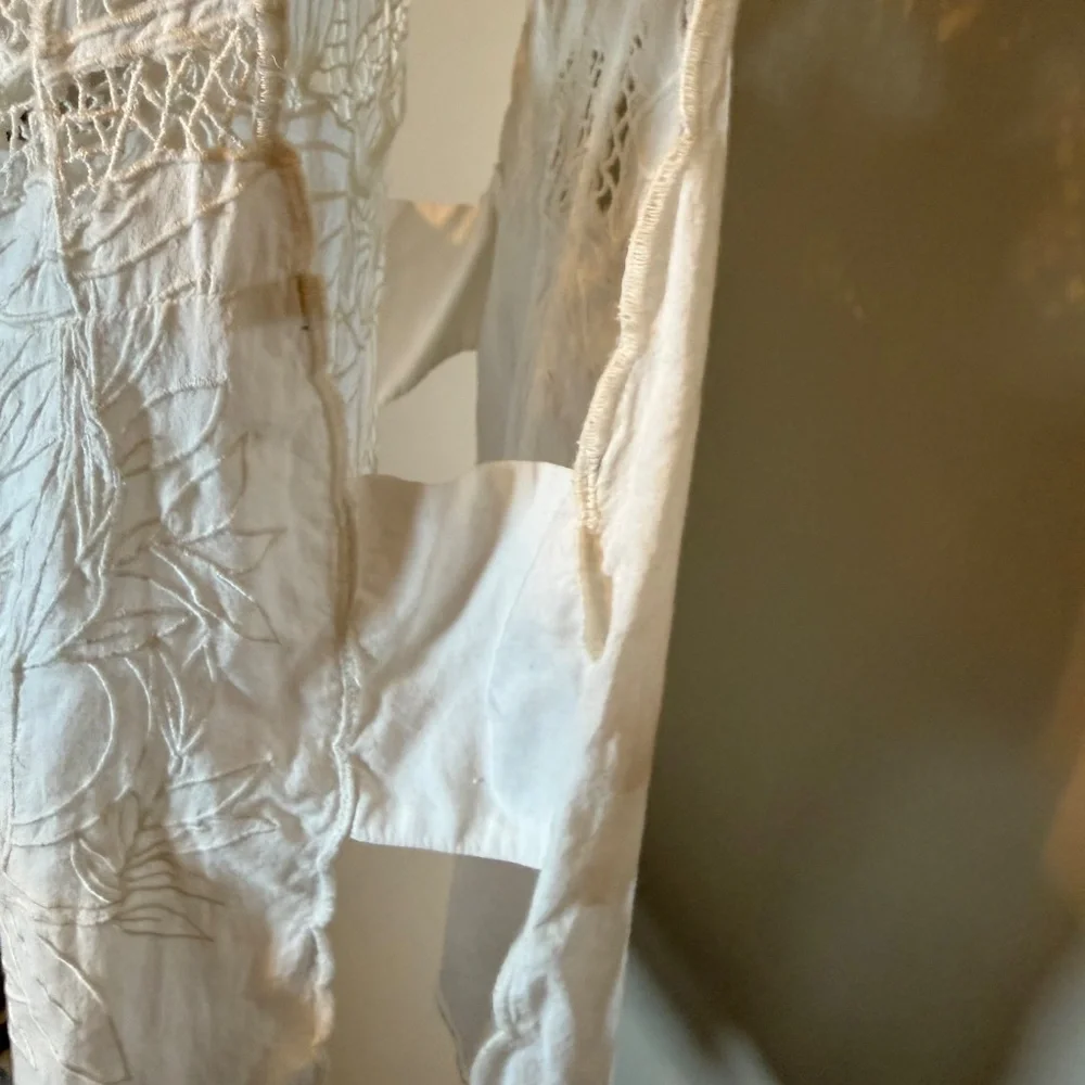 Free People Lace Embroidery Tank with Open sides sz S - Picture 3 of 7